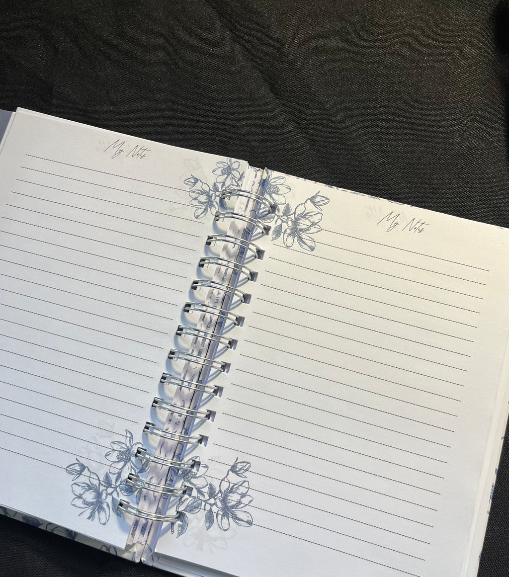 Blue flower Bible Study Journal