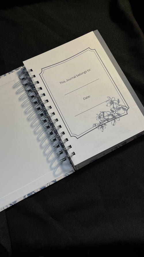 Blue flower Bible Study Journal