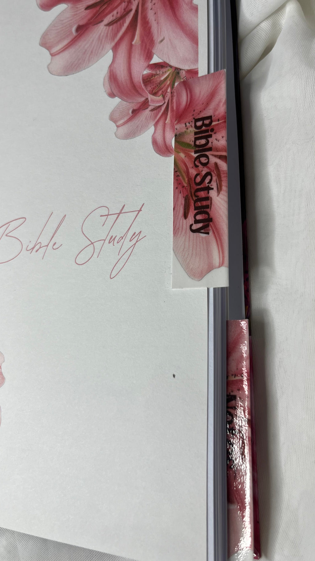 Pink Floral Bible Study Journal