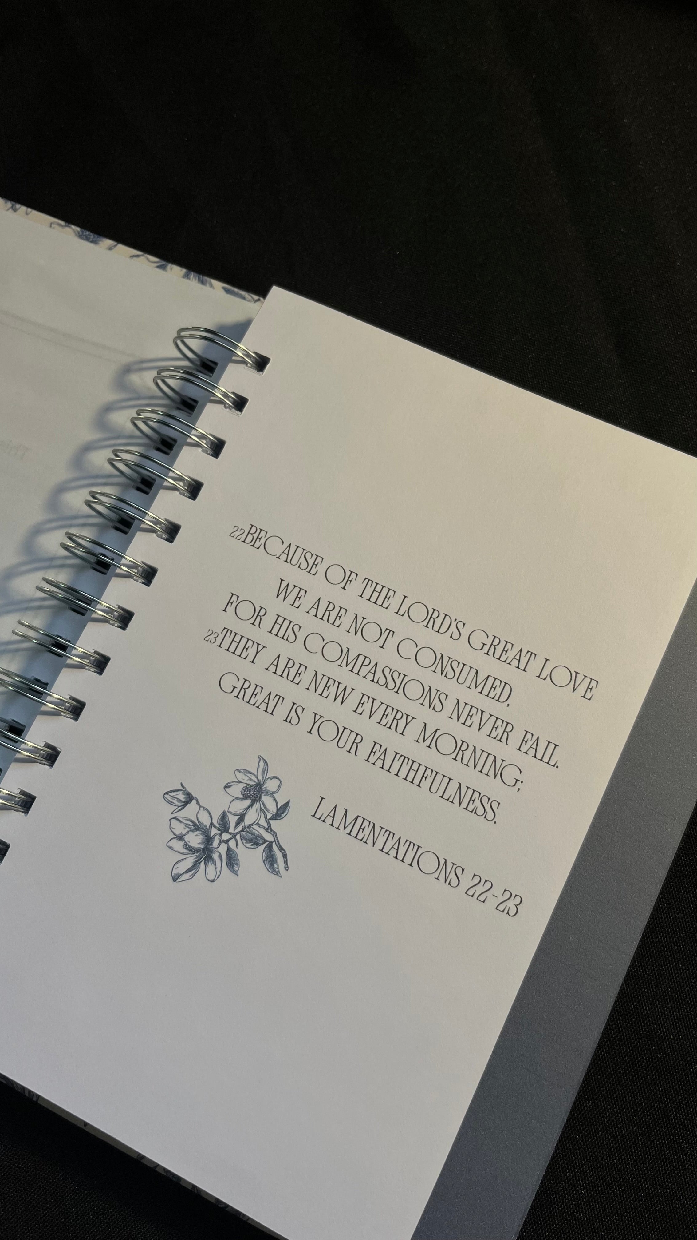 Blue flower Bible Study Journal