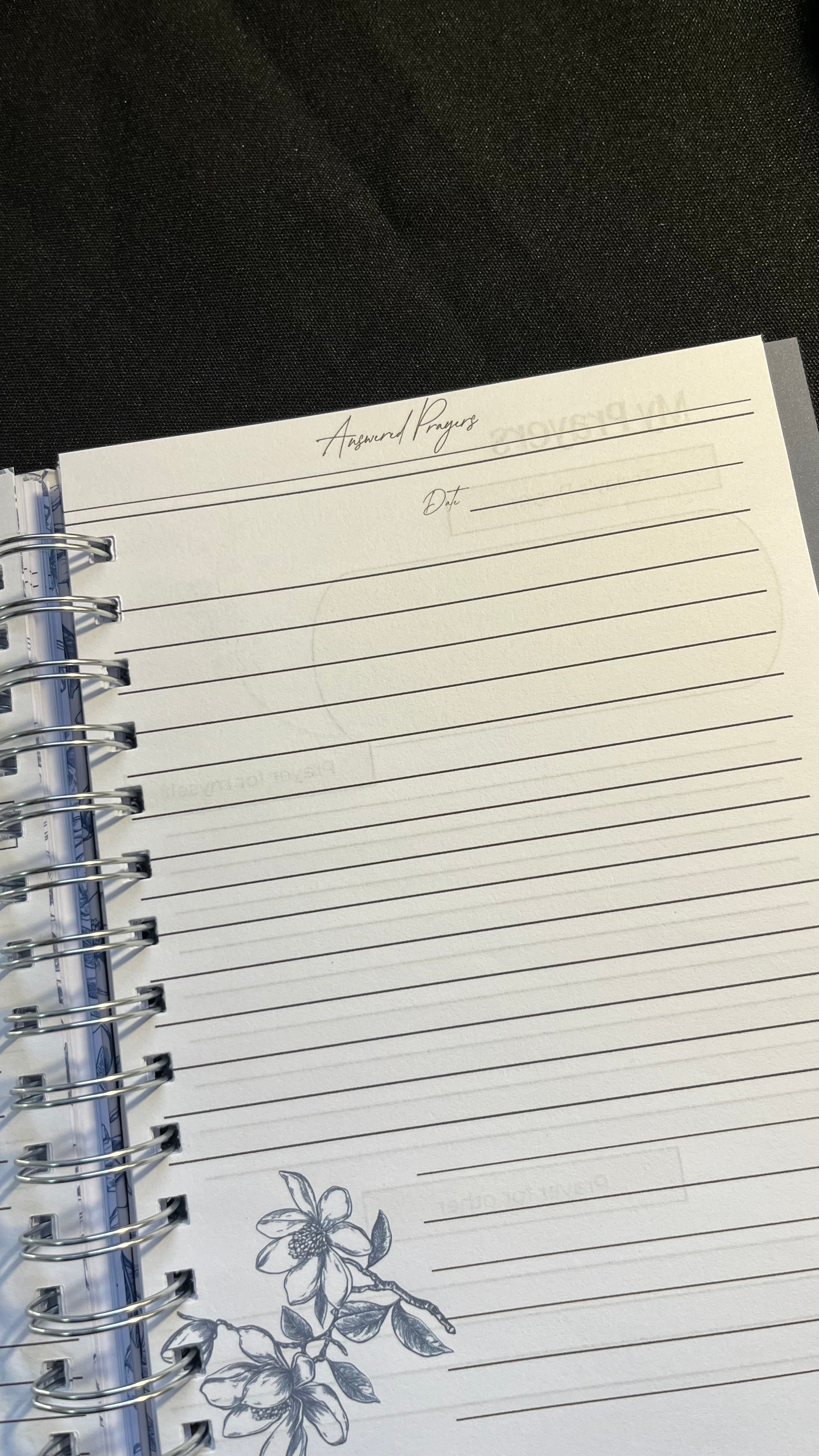 Blue flower Bible Study Journal
