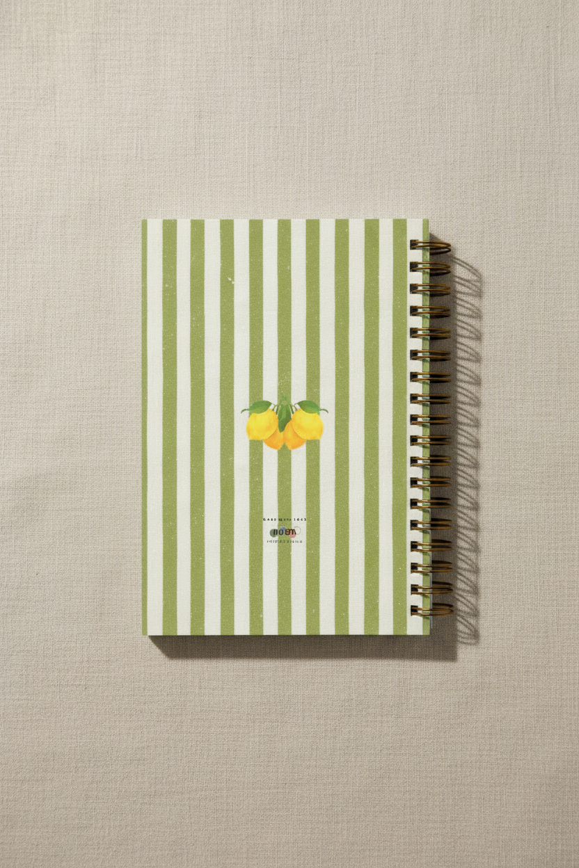 A5 Lemon Stripe Notebook + Notepad