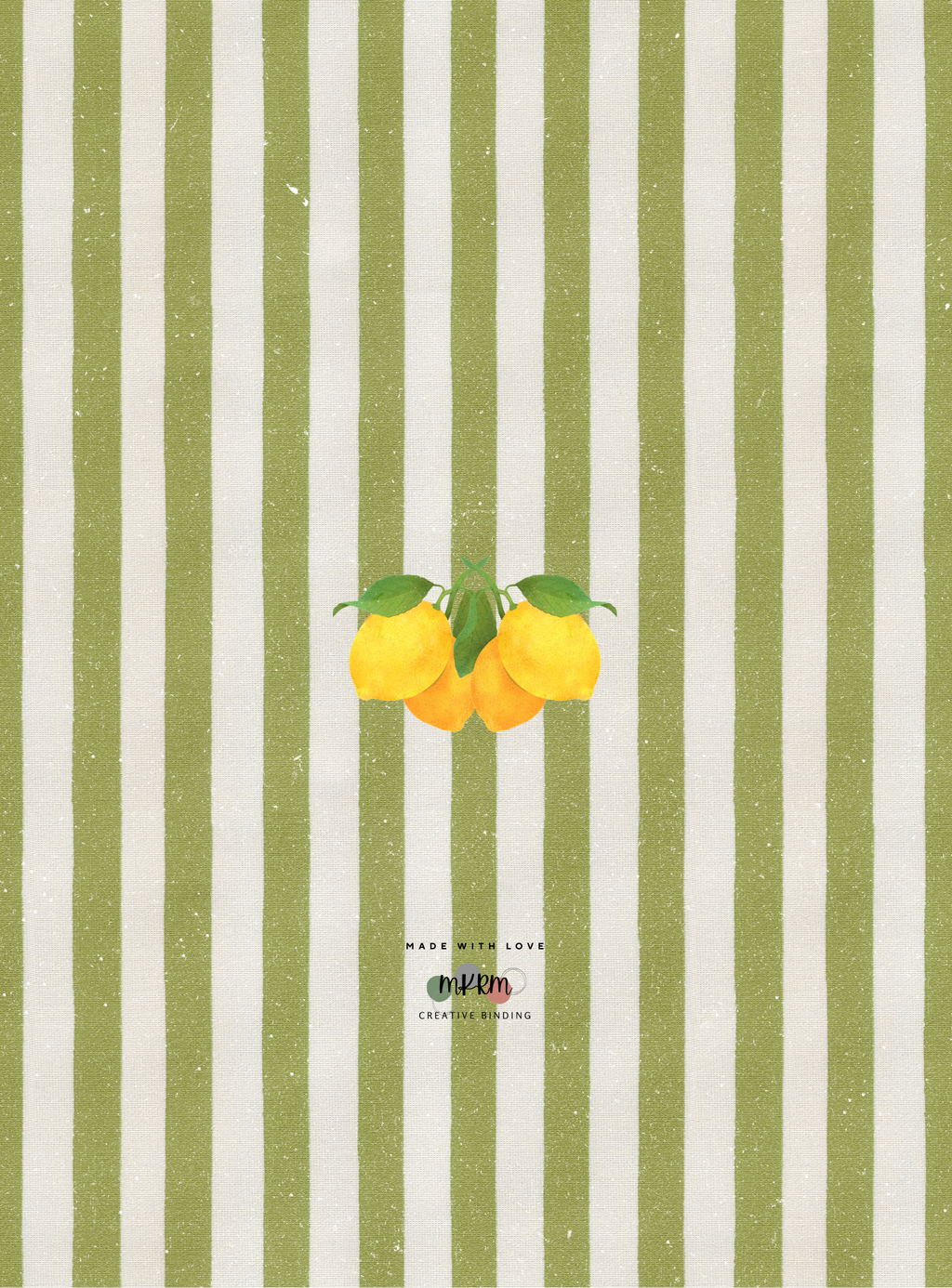 A5 Lemon Stripe Notebook + Notepad