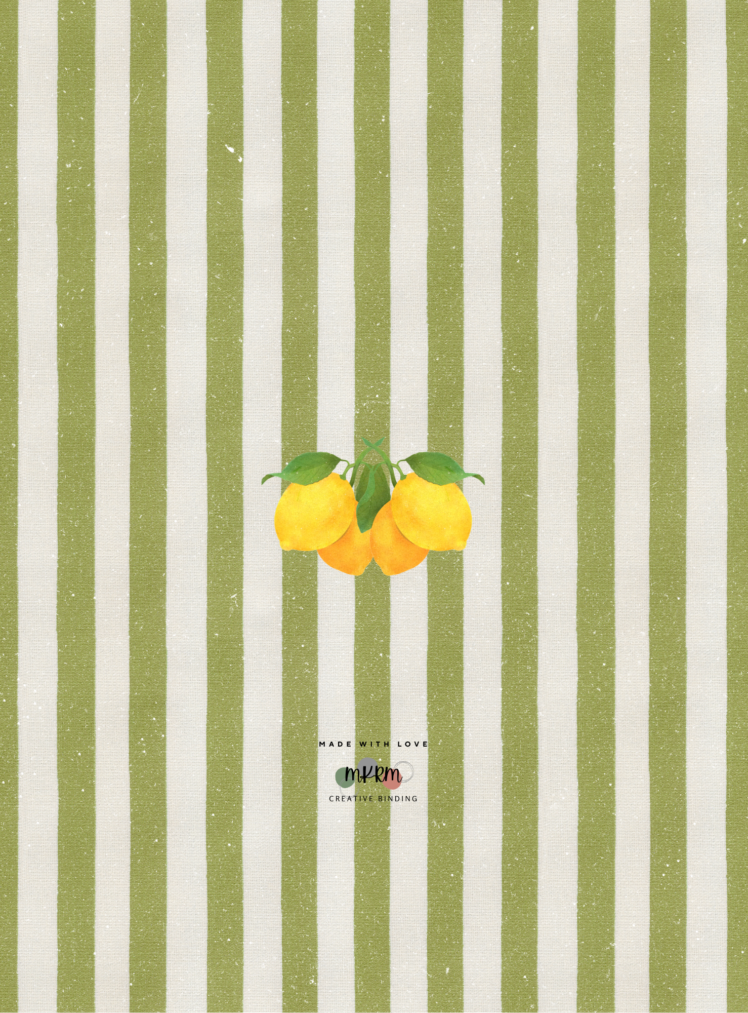 A5 Lemon Stripe Notebook + Notepad