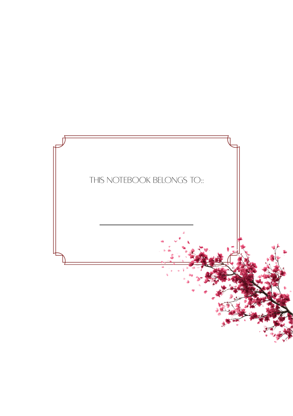 A5 Cherry Blossom Lined Notebook + Notepad