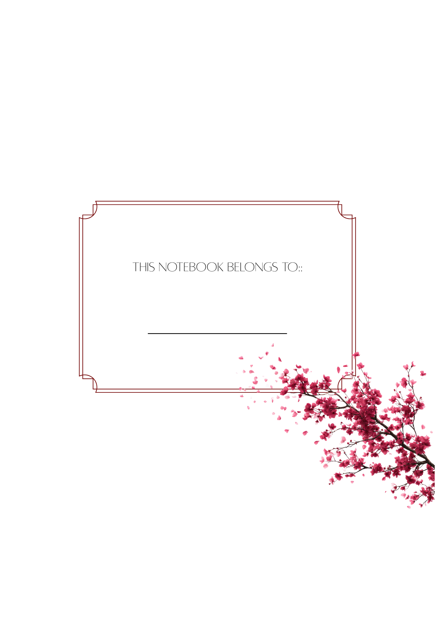 A5 Cherry Blossom Lined Notebook + Notepad