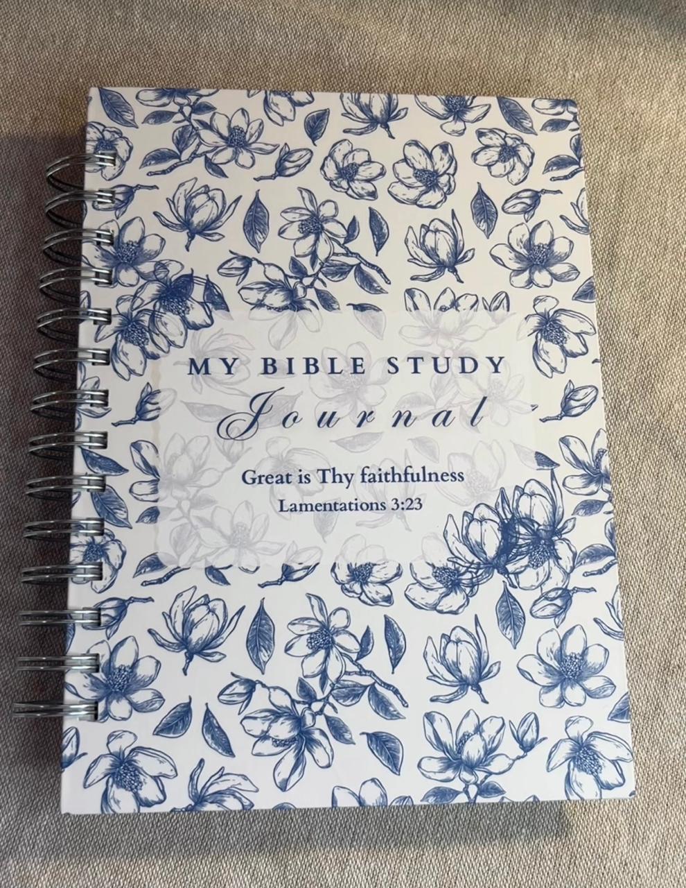 Blue flower Bible Study Journal