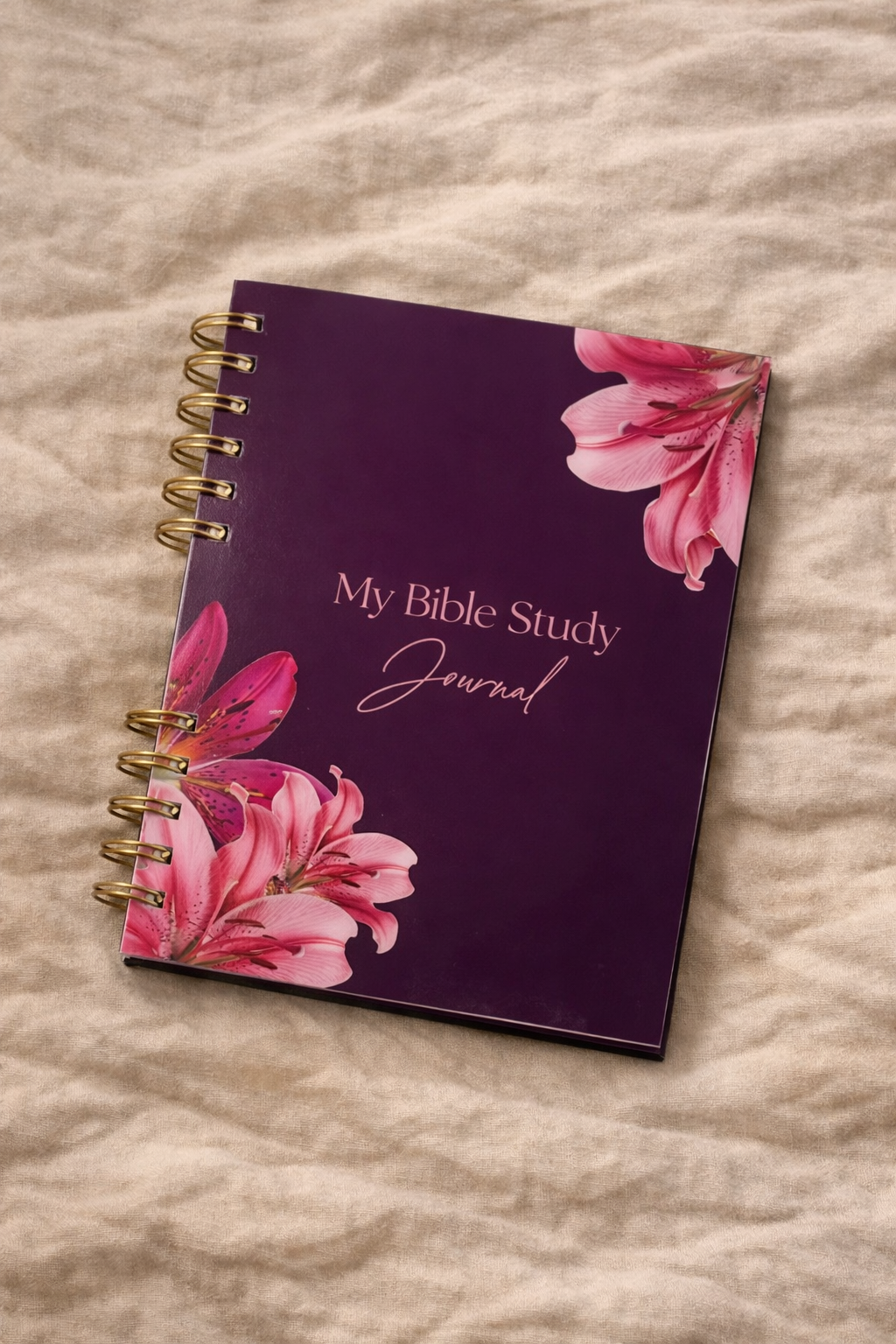 Pink Floral Bible Study Journal